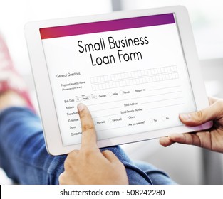 Small Business Loan Form Tax Credits Niche Concept