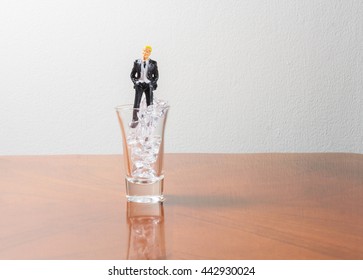 small businessman person concept marketing business about ice water - Shutterstock ID 442930024