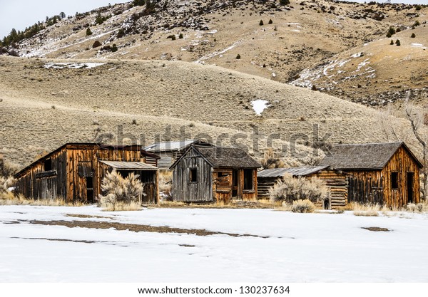 Small Cabins Bannack Montana Known Bachelors Stock Photo Edit Now