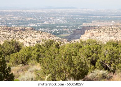 Small Canyon And The Town Of Farmington, New Mexico