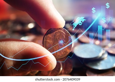 Small Cap Crypto And Stock Investments Paying Off Concept - Shutterstock ID 2076409039