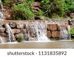 Small Cascade is an Artificial Waterfall Built Natural Beauty at By the way to Khlong Yai District Trat Province Thailand.