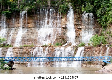 Small Cascade is an Artificial Waterfall Built Natural Beauty at By the way to Khlong Yai District Trad Province Thailand.