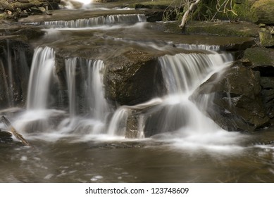 Small cascade on Falling Run, Maurice K. Goddard State Park, Pennsylvania in spring