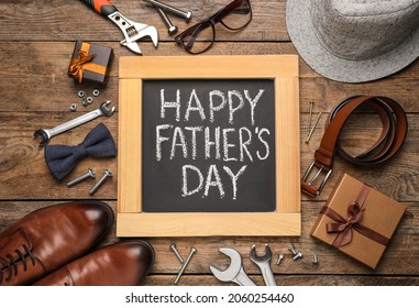 Small chalkboard with phrase HAPPY FATHER'S DAY,  - Powered by Shutterstock