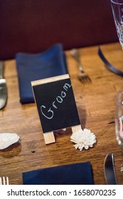 Small Chalkboard Sign With Word Groom