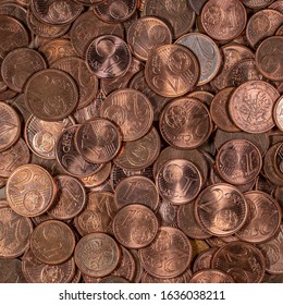 Small change, consisting of 1 cent and 2 cent coins