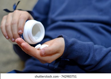 Small Child Taking Medicine