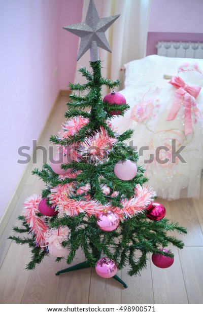 Small Christmas Tree Star Beautiful White Stock Image