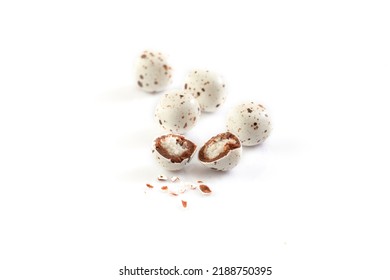 Small Coconut White Chocolate White Background