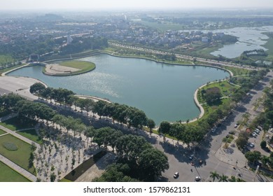 A Small Corner Of Vinh Yen City In Vinh Phuc Province Seen From Above.