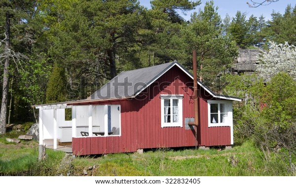 Small Cottage Rent Sweden Stock Photo Edit Now 322832405