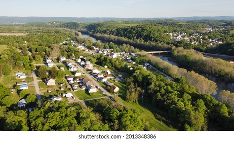 Small Country Town Aerial View