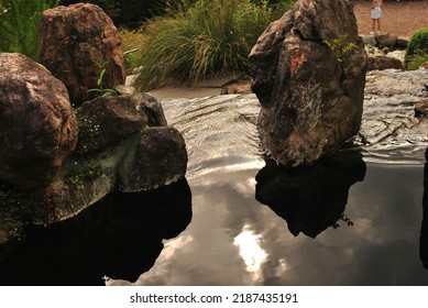 Small Creek Running Water Reflection