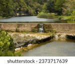 Small dam and spillway in Wimberley TX