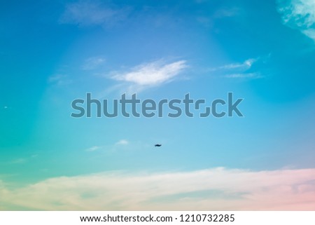 Similar – Image, Stock Photo up and away Sky Twilight