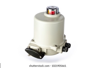 Small Electric Drive (actuator) Gray Colour For Valves. Isolate