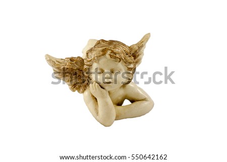 small figurine of lying little angel