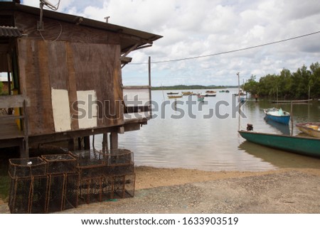 Image, Stock Photo sheds Fish Fishing village