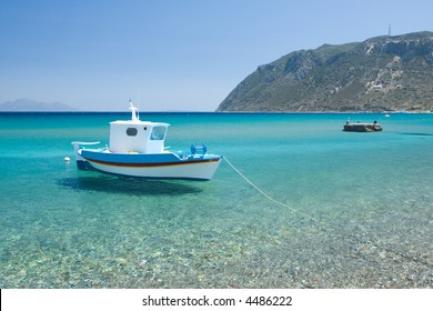 Small fishing boat at the coast