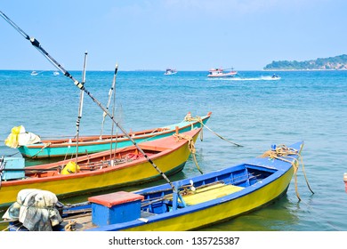 Small Fishing Boat On The Sea