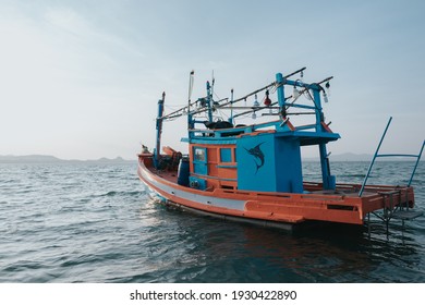 Small Fishing Boat In Sea 