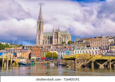 The small fishing port of Cobh, Ireland. A beautiful romantic place to visit. Inside the county Cork.