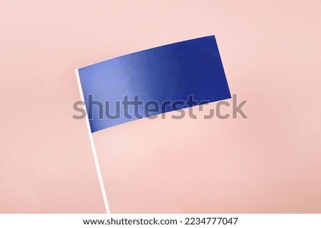 Small flag isolated. Blank table flag, suitable for design, mockup