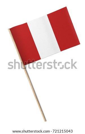 Small flag isolated on a white background