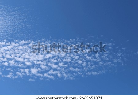 Small fleecy clouds in the summer sky