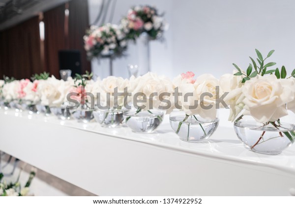 Small Flower Arrangements Ball Glass Vases Stock Image Download Now