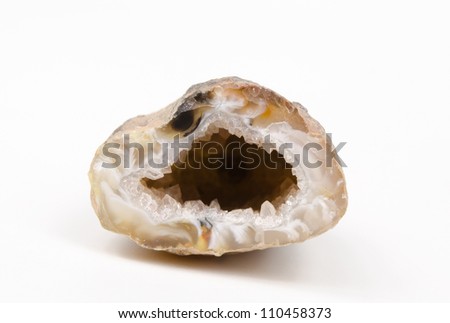 small geode cut open