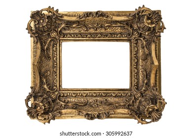 Small Georgian Carved Double Sweep Gilt Picture Frame