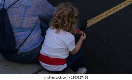 A Small Girl Eating Watermellon.