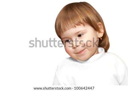 Similar – Image, Stock Photo Satisfied look Parenting