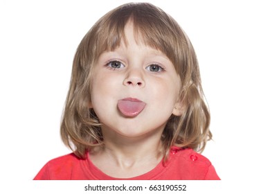 Little Girl Sticking Out Her Tongue Stock Photo 2021728916 | Shutterstock