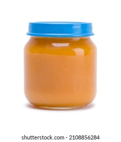 Small Glass Jar Of Baby Food Cut Out.