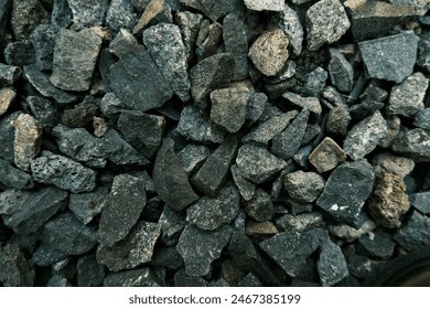 the small  grey breakstone in backyard
