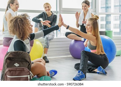 Small Group Of Happy Girls