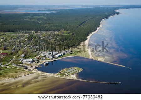 Similar – Image, Stock Photo Aerial view Baltic Sea beach Baltic Sea resort Dierhagen