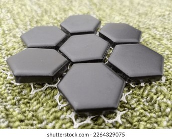 small hexagon ceramic example for decoration 