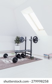 Small Home Gym With Bench With Dumbbells