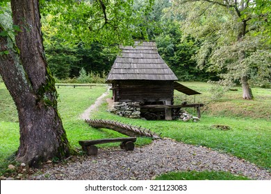 Small Hut In The Forest