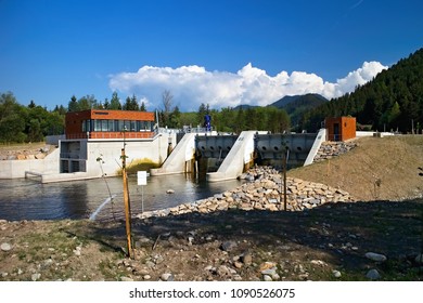 Small Hydro Power Plant On The River Vah In Podturen - Liptovsky Jan.