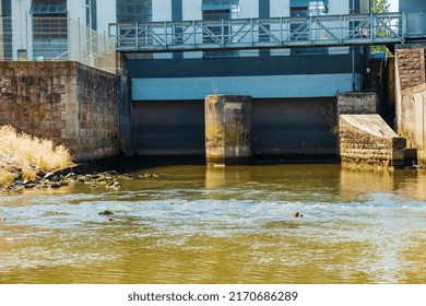 A Small Hydroelectric Power Plant In The City Of Nitra In Slovakia.