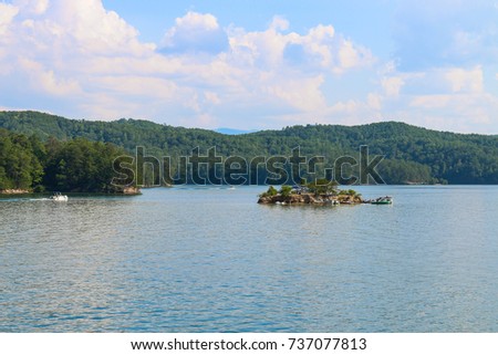 Small island on beautiful Lake Ocoee