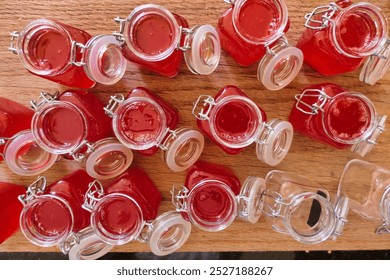 Small jars of homemade sweet chilli sauce made from home grown organic chillies. Sometimes called chilli jam.
 - Powered by Shutterstock