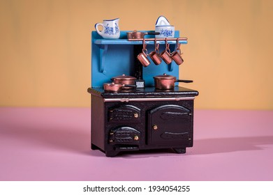 Small Kitchen With A Dollhouse With Utensils