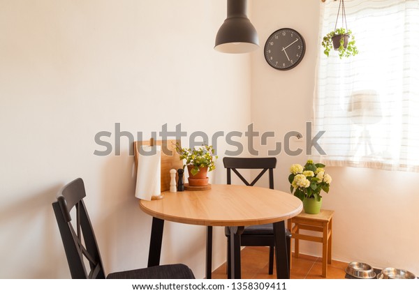 Small Kitchen Kitchen Table Two Chair Stock Photo Edit Now