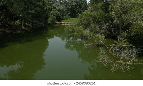 Small lake to accommodate rainfall so it doesn't flood and as a holiday destination for the community